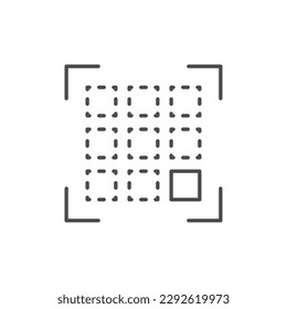 Bottom right alignment line icon