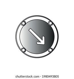 bottom sign vector type icon