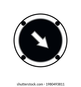 bottom sign vector type icon