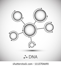 Bottom structure. Molecular and genetic mesh. Medicine and science. Vector graphics