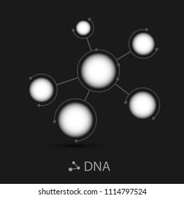 Bottom structure. Molecular and genetic mesh. Medicine and science. Vector graphics