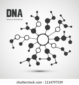 Bottom structure. Molecular and genetic mesh. Medicine and science. Vector graphics