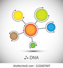 Bottom structure. Molecular and genetic mesh. Medicine and science. Vector graphics