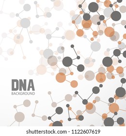 Bottom structure. Molecular and genetic mesh. Medicine and science. Vector graphics