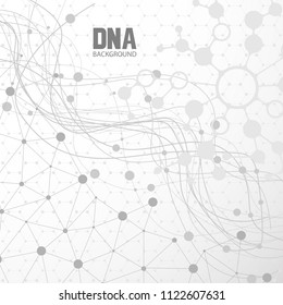 Bottom structure. Molecular and genetic mesh. Medicine and science. Vector graphics