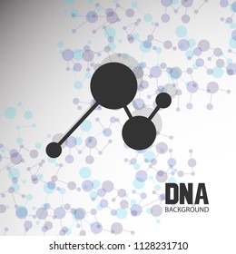 Bottom structure. Molecular and genetic mesh. Medicine and science. Vector graphics