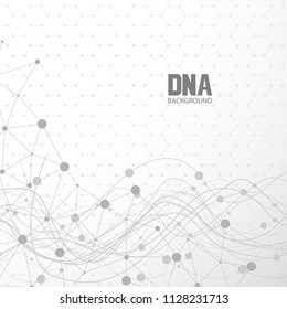 Bottom structure. Molecular and genetic mesh. Medicine and science. Vector graphics
