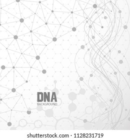 Bottom structure. Molecular and genetic mesh. Medicine and science. Vector graphics