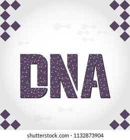 Bottom structure. Molecular and genetic mesh. Medicine and science. Vector graphics
