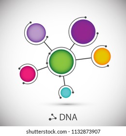 Bottom structure. Molecular and genetic mesh. Medicine and science. Vector graphics