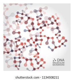 Bottom structure. Molecular and genetic mesh. Medicine and science. Vector graphics