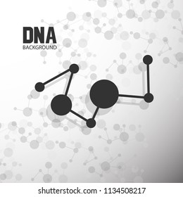 Bottom structure. Molecular and genetic mesh. Medicine and science. Vector graphics