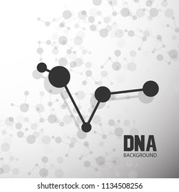 Bottom structure. Molecular and genetic mesh. Medicine and science. Vector graphics