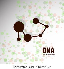 Bottom structure. Molecular and genetic mesh. Medicine and science. Vector graphics
