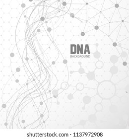 Bottom structure. Molecular and genetic mesh. Medicine and science. Vector graphics