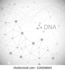 Bottom structure. Molecular and genetic mesh. Medicine and science. Vector graphics