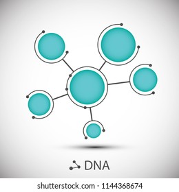 Bottom structure. Molecular and genetic mesh. Medicine and science. Vector graphics