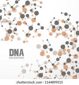 Bottom structure. Molecular and genetic mesh. Medicine and science. Vector graphics