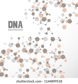 Bottom structure. Molecular and genetic mesh. Medicine and science. Vector graphics