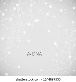 Bottom structure. Molecular and genetic mesh. Medicine and science. Vector graphics