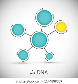 Bottom structure. Molecular and genetic mesh. Medicine and science. Vector graphics