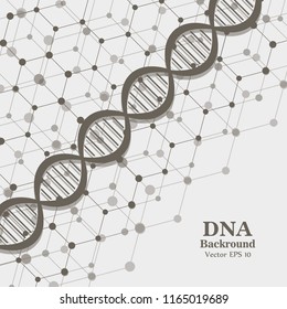 Bottom structure. Molecular and genetic mesh. Medicine and science. Vector graphics