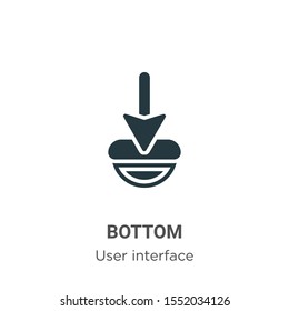 Bottom vector icon on white background. Flat vector bottom icon symbol sign from modern user interface collection for mobile concept and web apps design.