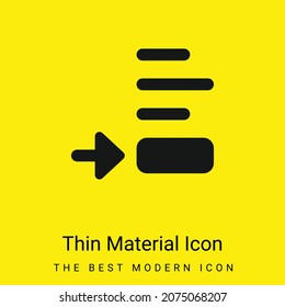 Bottom View minimal bright yellow material icon