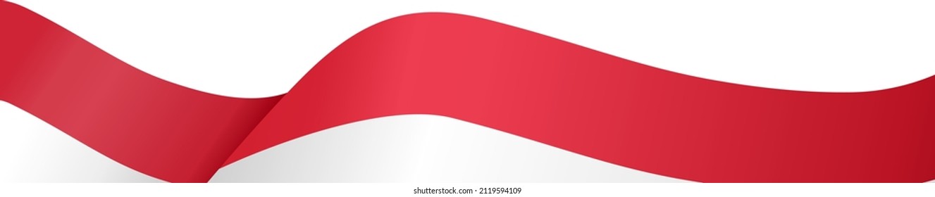 Bottom waving Indonesia  flag  isolated  on png or transparent background,Symbol of Indonesia, template for banner,card,advertising ,promote,and business matching country poster, vector 