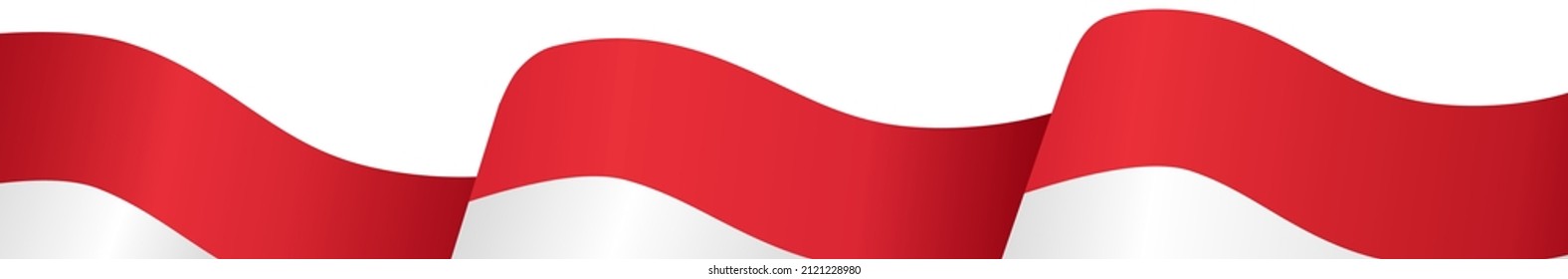 Bottom waving Indonesia  flag  isolated  on png or transparent background,Symbol of Indonesia, template for banner,card,advertising ,promote,and business matching country poster, vector 