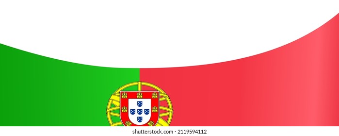 Bottom waving Portugal  flag  isolated  on png or transparent background,Symbol of  Portugal, template for banner,card,advertising ,promote,and business matching country poster, vector 