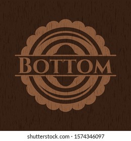 Bottom wood icon or emblem. Vector Illustration.