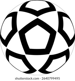 
bottomless diamond shaped soccer ball