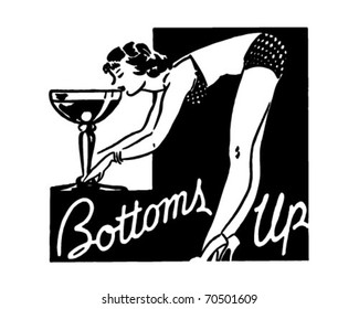 Bottom Up - Retro Ad Art Banner