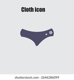 Bottoms underwear garment offers a glimpse of simple underclothing with flower accents for women's intimate apparel.