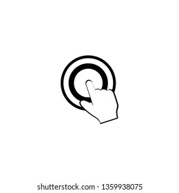 botton hand start icon