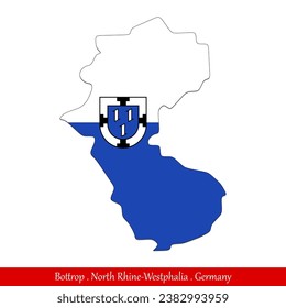 Bottrop Flag - North Rhine-Westphalia,Germany (EPS)