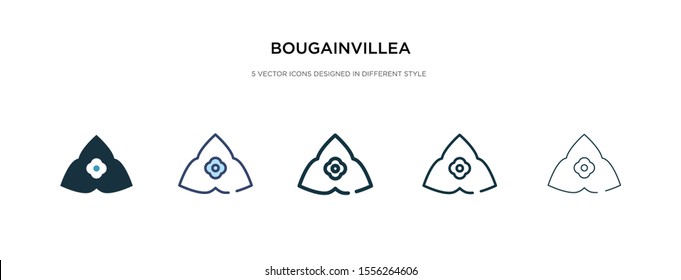 bougainvillea icon in different style vector illustration. two colored and black bougainvillea vector icons designed in filled, outline, line and stroke style can be used for web, mobile, ui