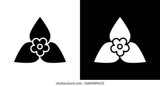 Icono de la buganvilla, Vector gráfico en estilo lleno