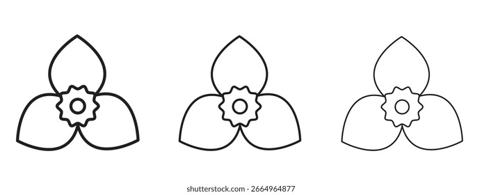Icono de la buganvilla para el Sitio web o los Elementos de los App, logotipo. Gráficos de Vector de píxeles