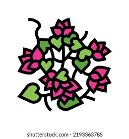 bougainvillea liana color icon vector. bougainvillea liana sign. isolated symbol illustration svg