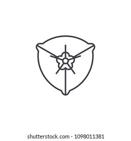 Bougainvillea line icon concept. Bougainvillea flat vector sign, symbol, illustration.