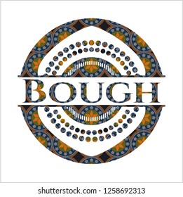 Bough arabic emblem background. Arabesque decoration.