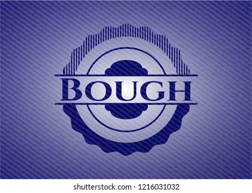 Bough badge with jean texture