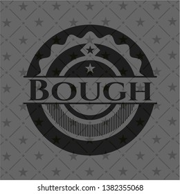 Bough dark emblem. Retro. Vector Illustration. Detailed.