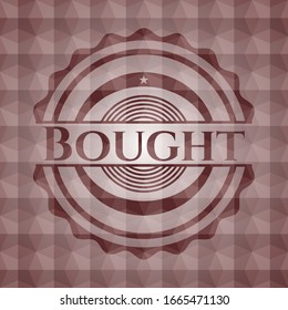 Bought red seamless emblem with geometric pattern.
