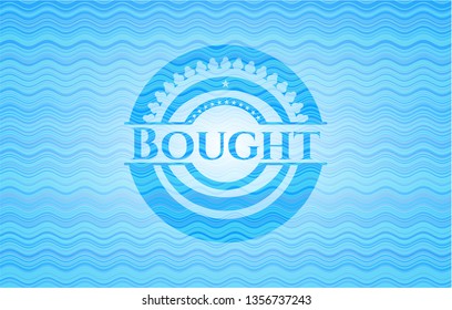 Bought water wave representation emblem background.