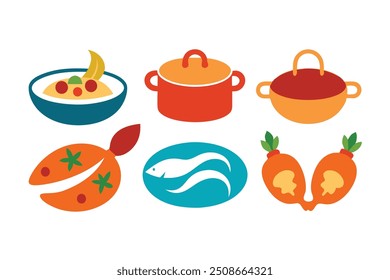 Bouillabaisse Cor Arte Ilustração com rico banha de frutos do mar Mediterrâneo