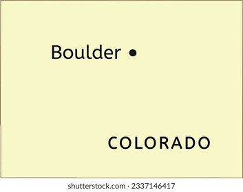 Boulder city location on Colorado state map