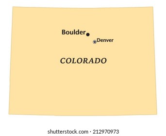 Boulder, Colorado locate map